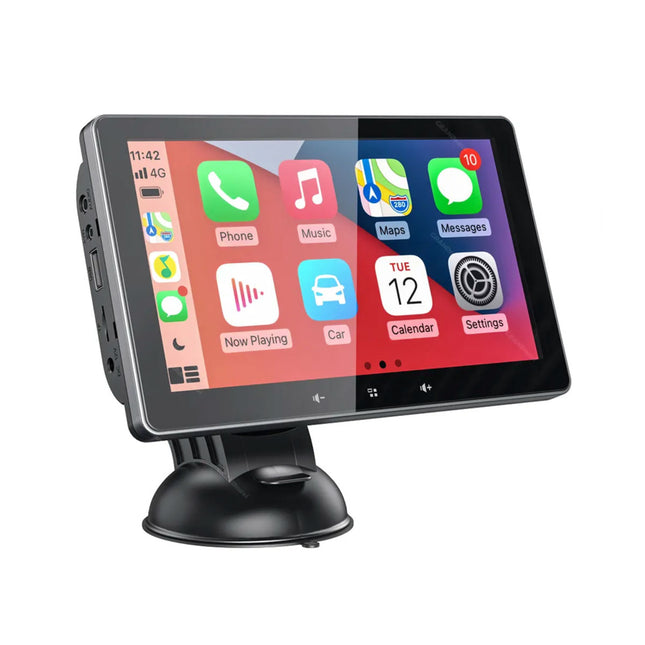 Système de navigation portable avec CarPlay et Android Auto | 7 pouces | Bluetooth | Transmetteur FM | AUX