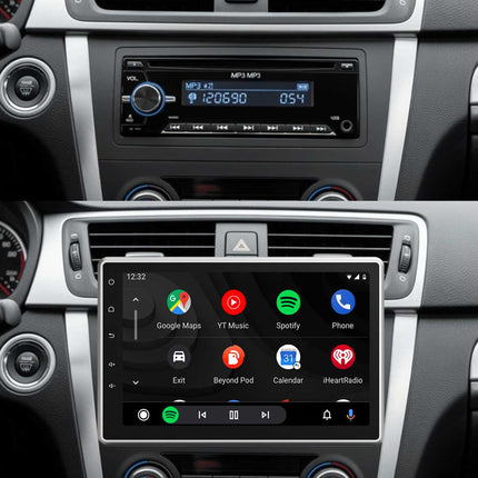 Autoradio universel 1-DIN avec écran QLED de 10,1 pouces | CarPlay | Android Auto | Bluetooth | Linux