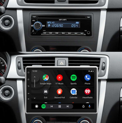 Autoradio universel 1-DIN avec écran QLED de 10,1 pouces | CarPlay | Android Auto | Bluetooth | Linux