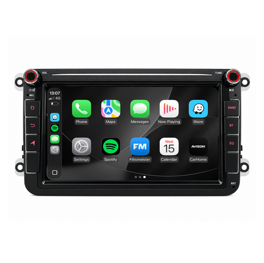Navigation pour VW Seat et Skoda 8 pouces | Carplay | Android | DAB+ | Bluetooth | Wi-Fi | AVN-R522