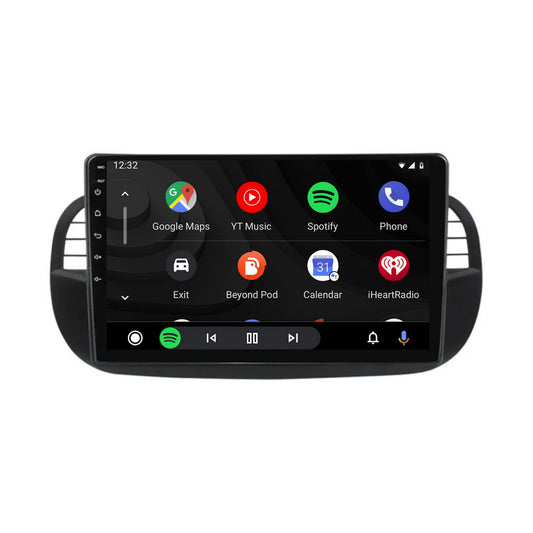 Navigation pour Fiat 500 | Touche complète | Carplay | Android | DAB | Bluetooth | Noir | Xr4