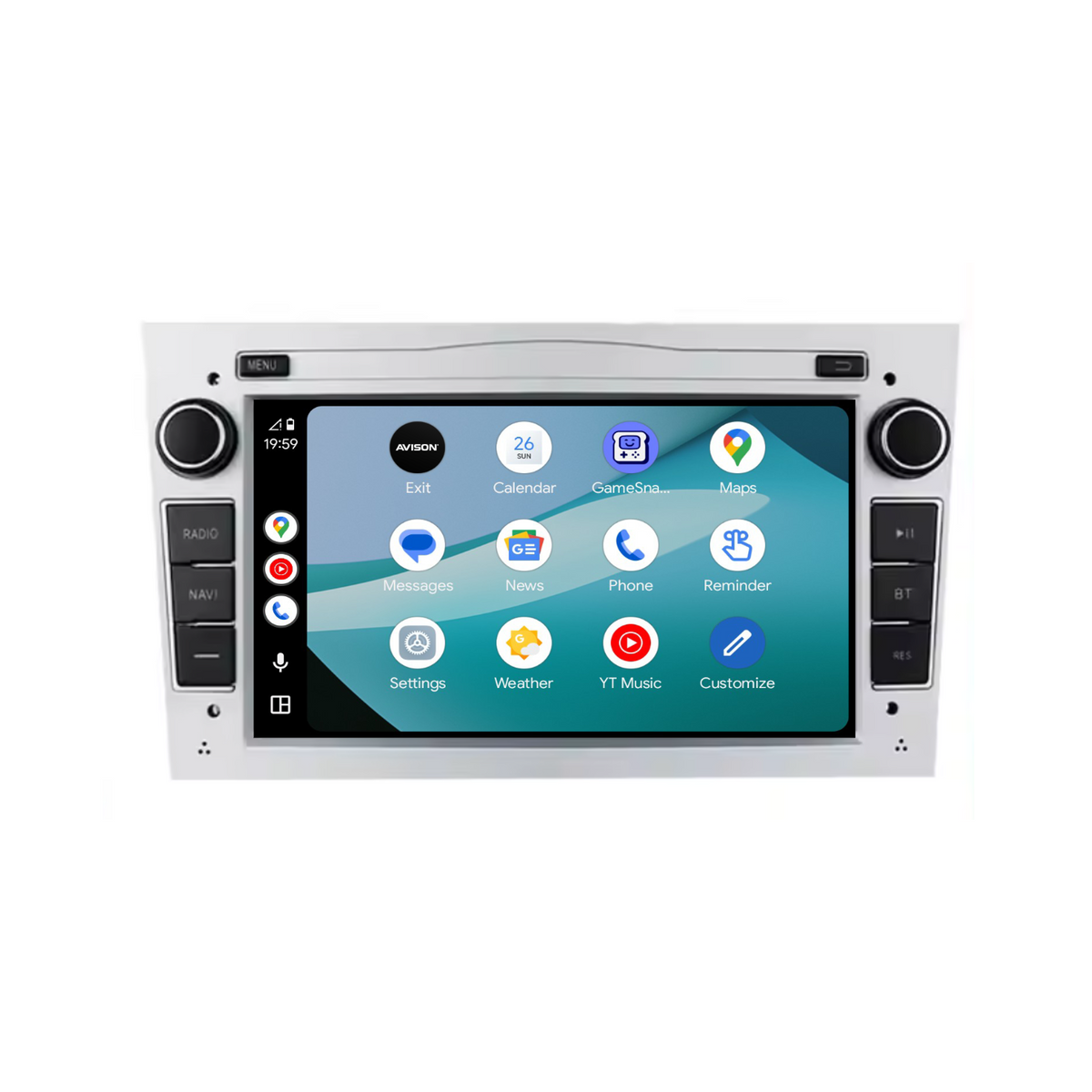 Navigation pour Opel Silver 7" | Carplay | Android | DAB+ | Bluetooth | 32Go
