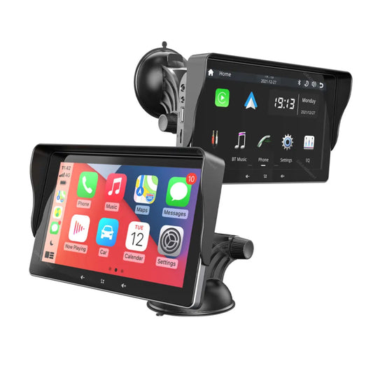 Système de navigation portable avec CarPlay et Android Auto | 7 pouces | Bluetooth | Transmetteur FM | AUX
