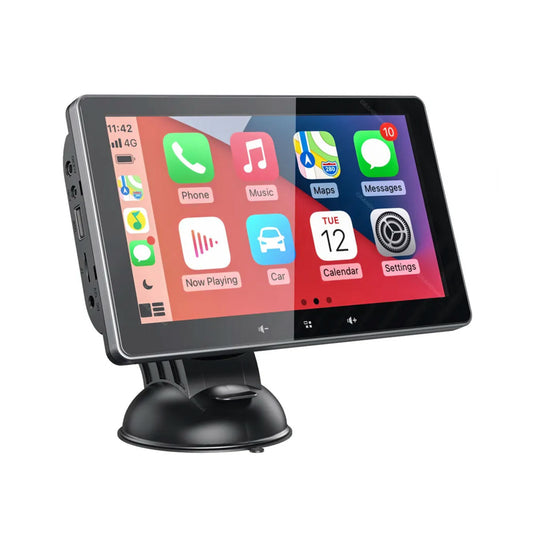 Système de navigation portable avec CarPlay et Android Auto | 7 pouces | Bluetooth | Transmetteur FM | AUX