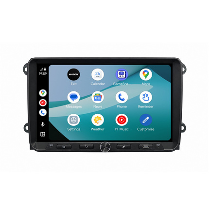 Autoradio navigation QLED 9" pour VW, Seat & Skoda - CarPlay sans fil & Android Auto - AVN-R599