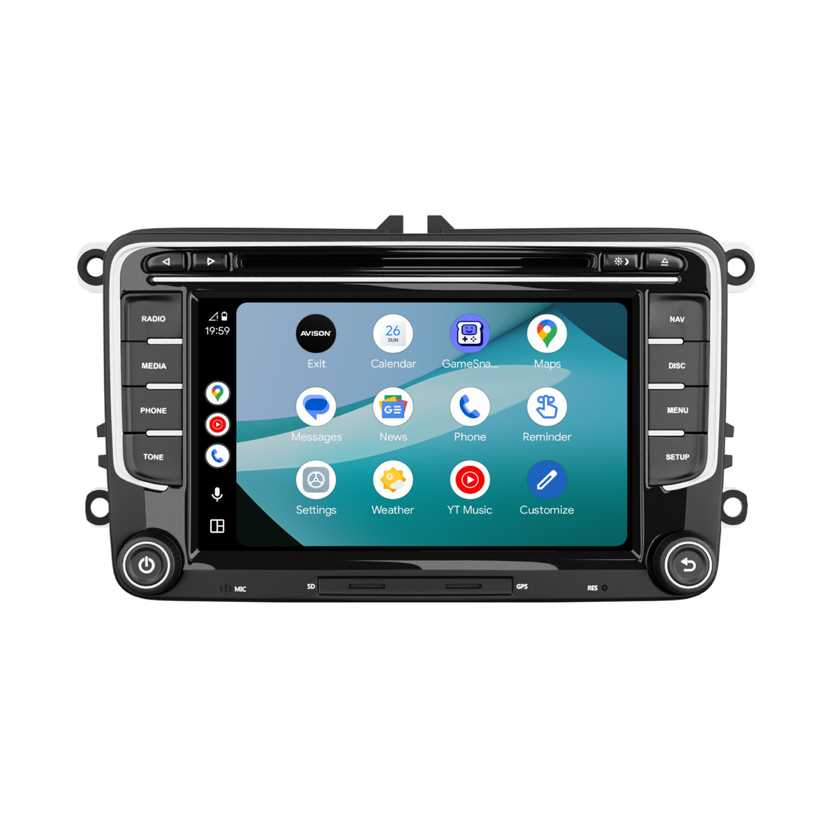 Navigation pour VW Seat & Skoda 7" | Carplay | Android | WIFI | DAB+ | 128GB