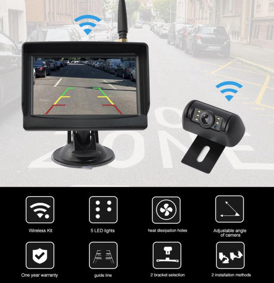 Ensemble de caméras de recul sans fil | Voiture | Caravane | Camion | SUV | Universel | 20M