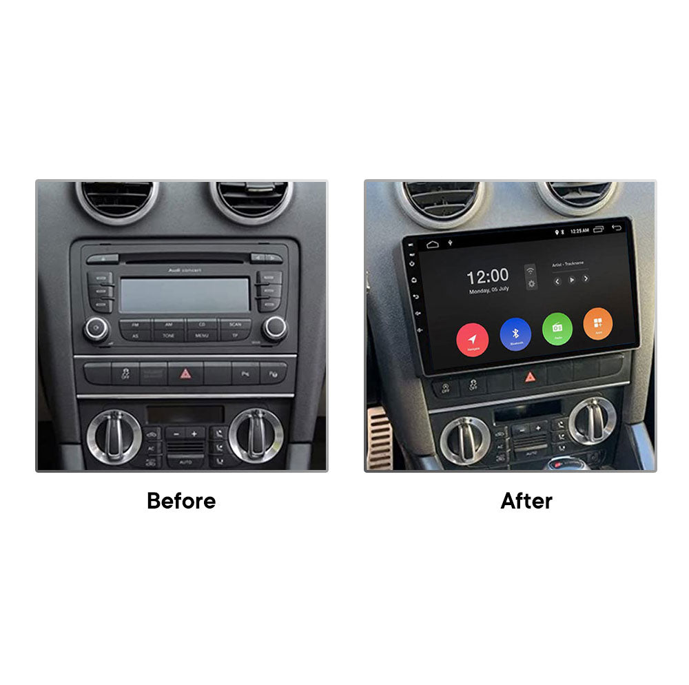 Navigation pour Audi A3 avec écran 9 pouces | Carplay | Android Auto | DAB | Bluetooth | 64 GB