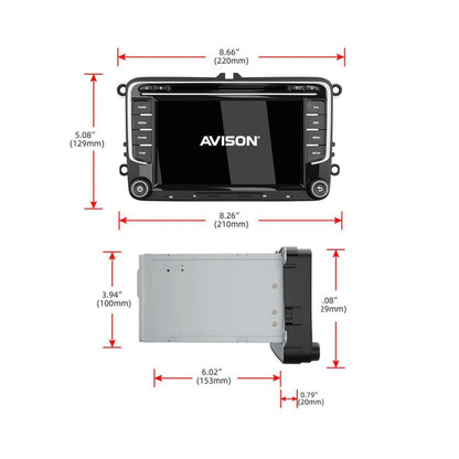 Navigation pour VW Seat & Skoda 7" | Carplay | Android | WIFI | DAB+ | 128GB